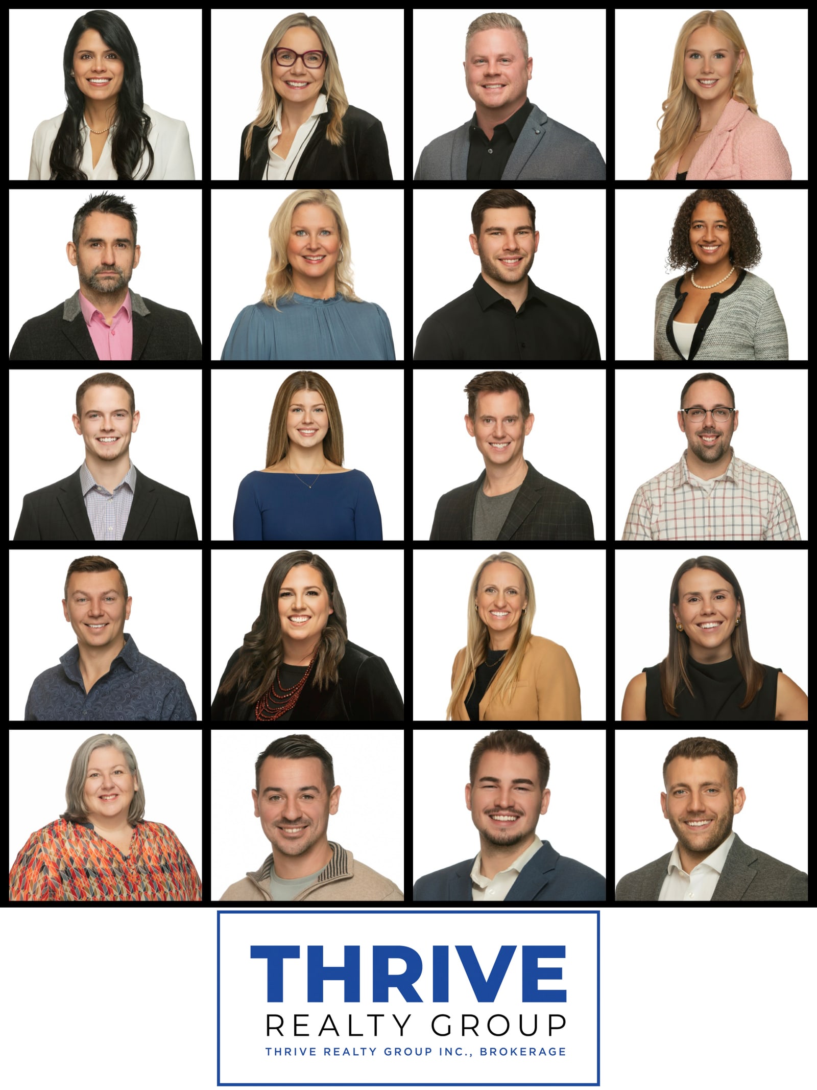 Thrive Realty team photographed with consistent lighting and background