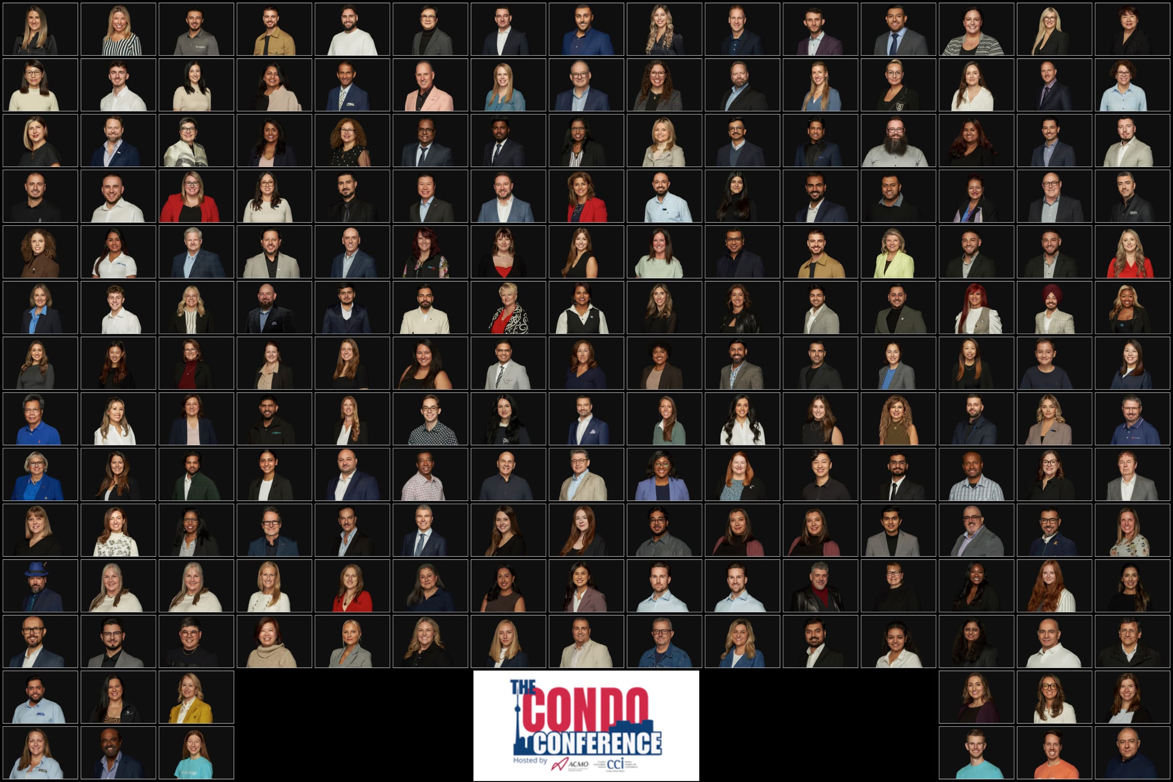 Headshot booth set up on a conference exhibition floor