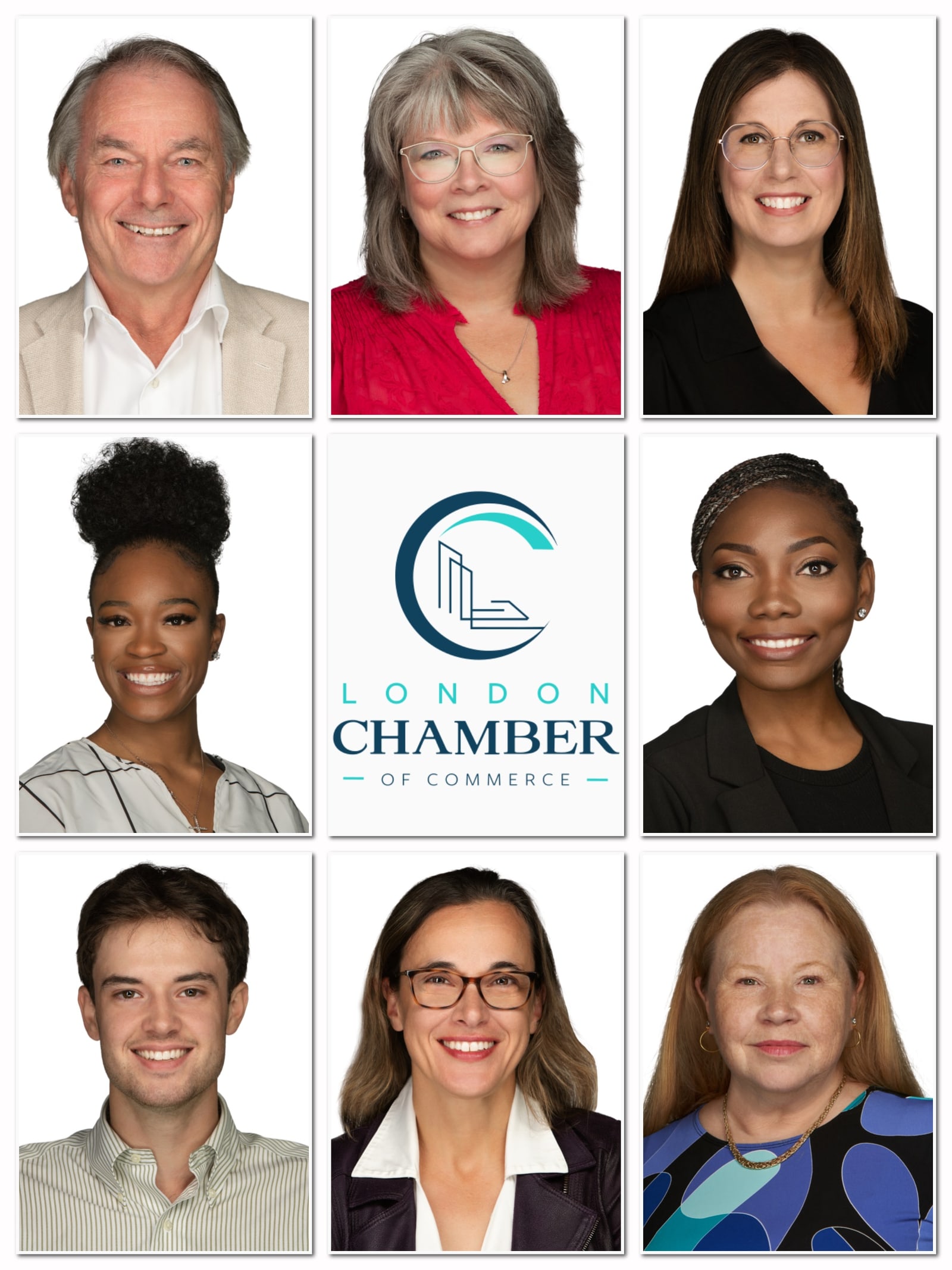 Team headshots photographed for London Chamber of Commerce